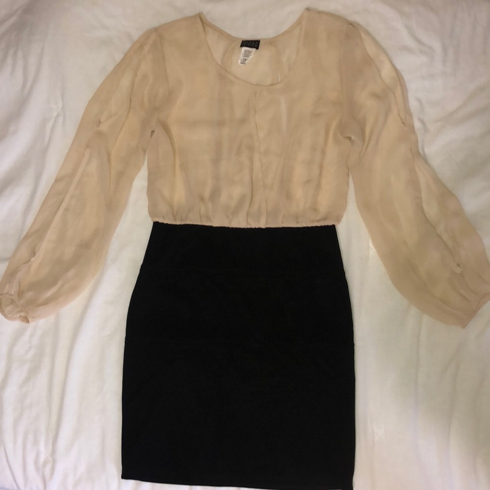 Formal long sleeve mini dress